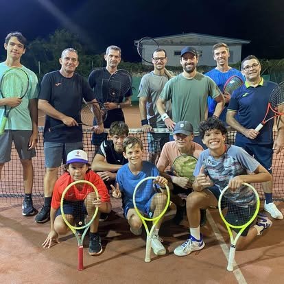 L'équipe réunie après l'entraînement